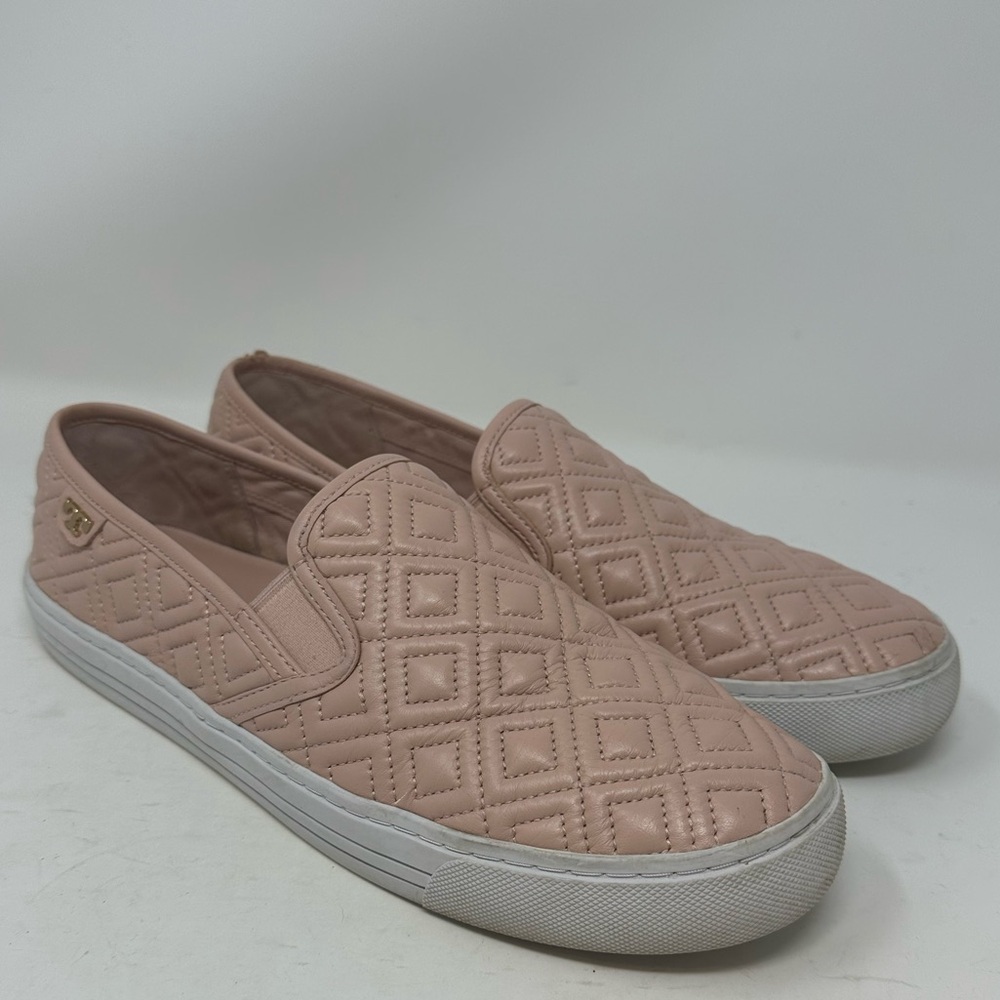 Tory Burch Pink Quilted Slip-On Sneakers